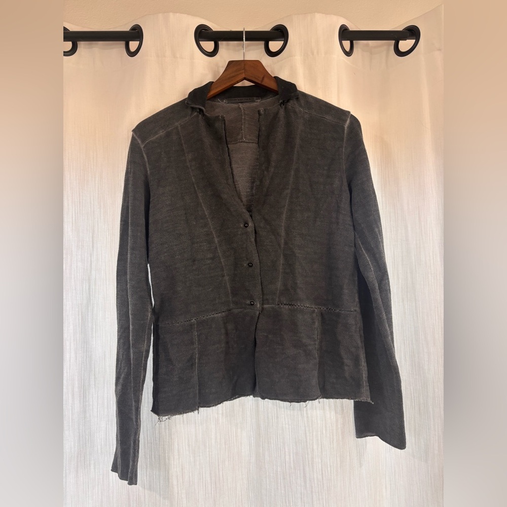 Transit Par-Such Gray Button-Up Jacket